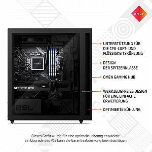 Настільний компʼютер HP Omen GT15-2208ng Intel Core i7-14700F 16GB DDR5-SD 1000GB SSD NVIDIA GeForce RTX 4070 Чорний synthetic.ua - Фото 1