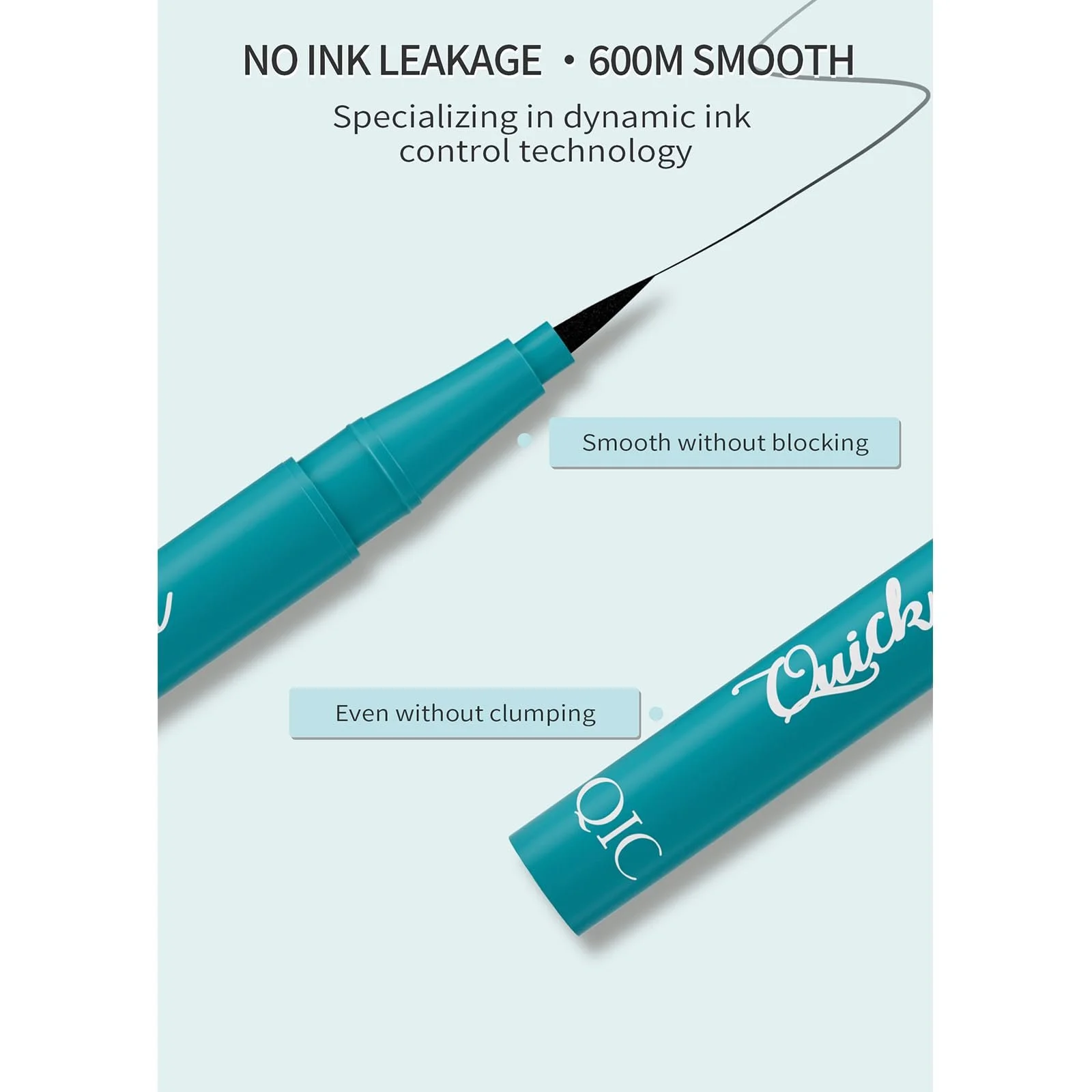 Підводка для очей vsilay рідка Чорна Кисточка Чорний, фото №5