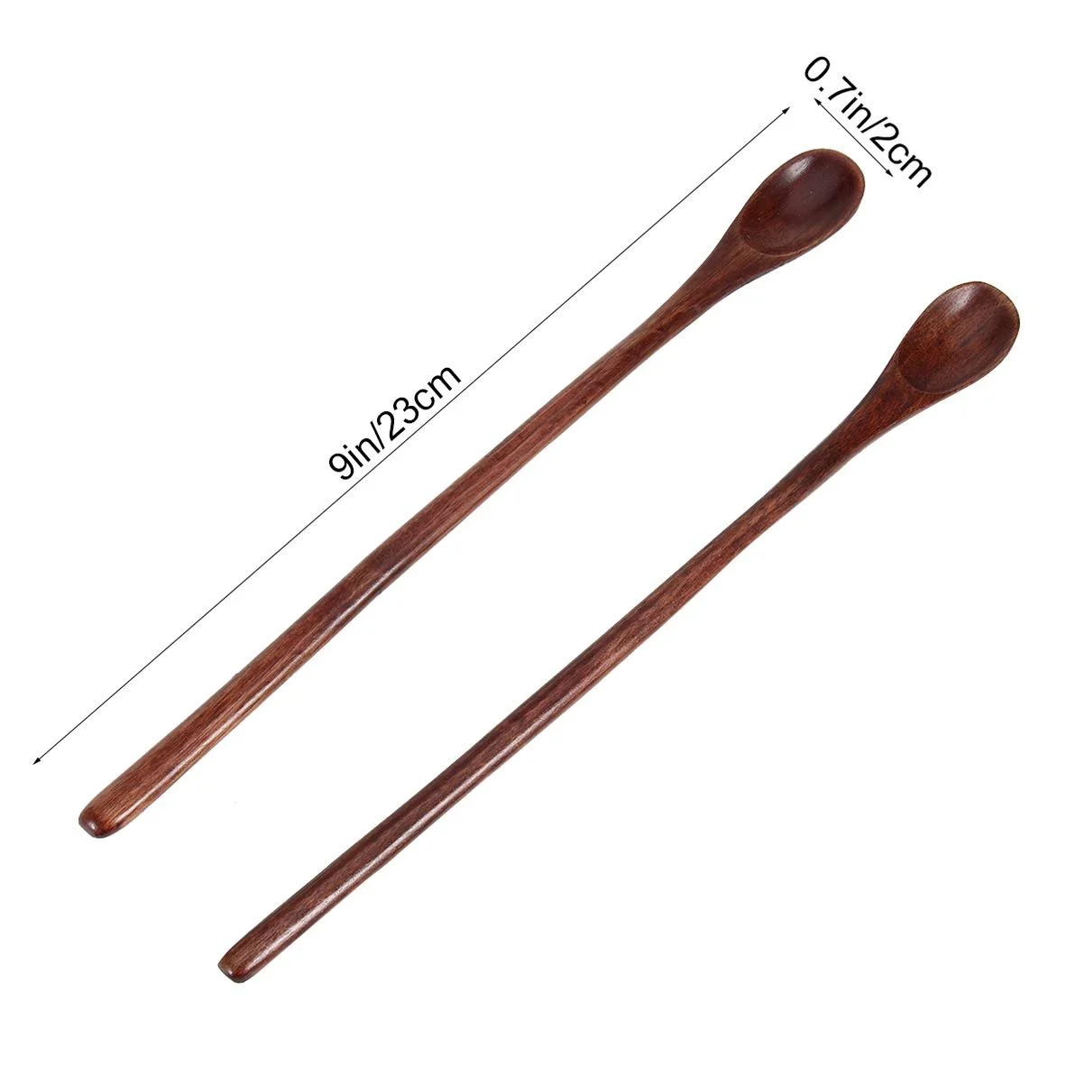 Ложка Деревянная BESTonZON с длинной ручкой для кофе, напитков и чая, 2 шт, фото №3