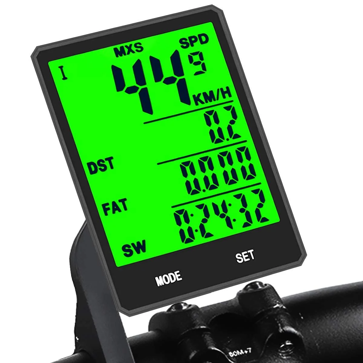 Велокомпьютер Speedometer Wireless многофункциональный с LED-подсветкой, фото №1
