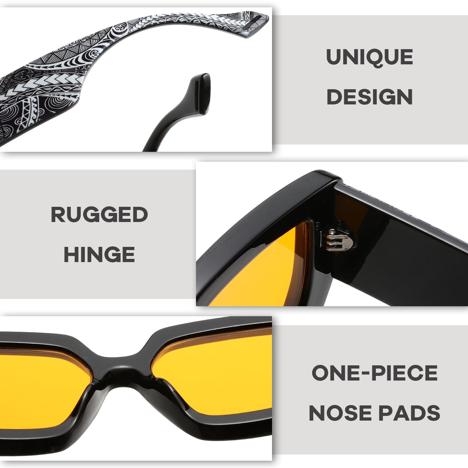 Сонцезахисні окуляри Ретро Великого Розміру SHEEN KELLY Квадратні Метелики T2, фото №5