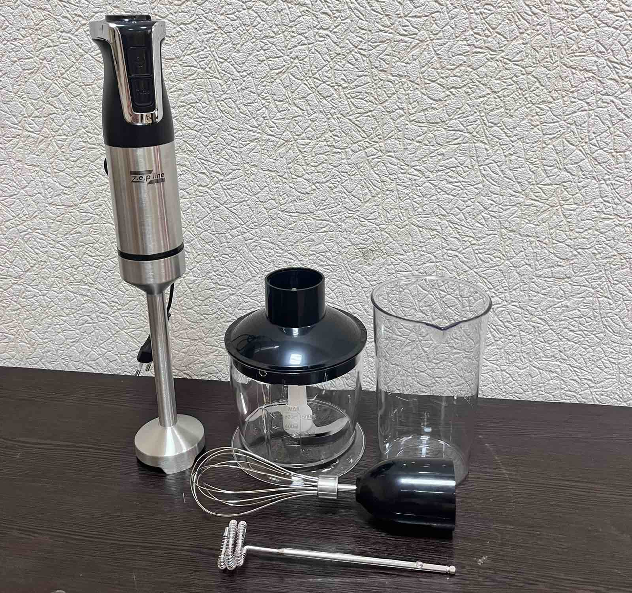 Погружной блендер 5в1 Zepline ZP-073 1500ВТ Черный, фото №4