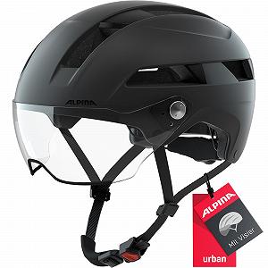 Шолом Велосипедний Alpina Soho Visor, легкий, регульований, з інтегрованим візором, чорний - Фото 1