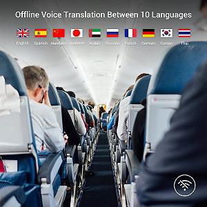 Офлайн голосовой переводчик Anfier W12, 144 языка и акцента, сенсорный экран 3,7 дюйма, мгновенный двусторонний перевод synthetic.ua - Фото 1