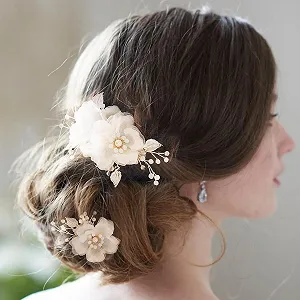 Заколка для волос Perlen, 2 шт. Декоративные заколки для волос с классическим жемчугом. synthetic.ua - Фото 1