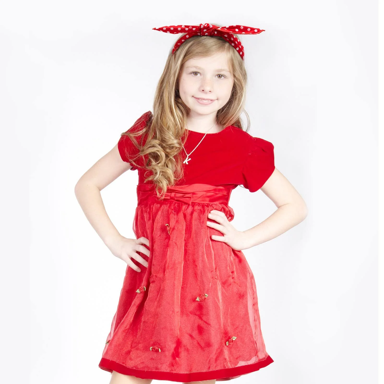 Пов'язка на голову в горошок для дівчат і жінок, фото №7