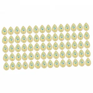 Краплі смоли у формі водоспаду EXCEART, набори 2 шт. Матеріали для рукоділля, стрази з смоли у формі павича - Фото 1