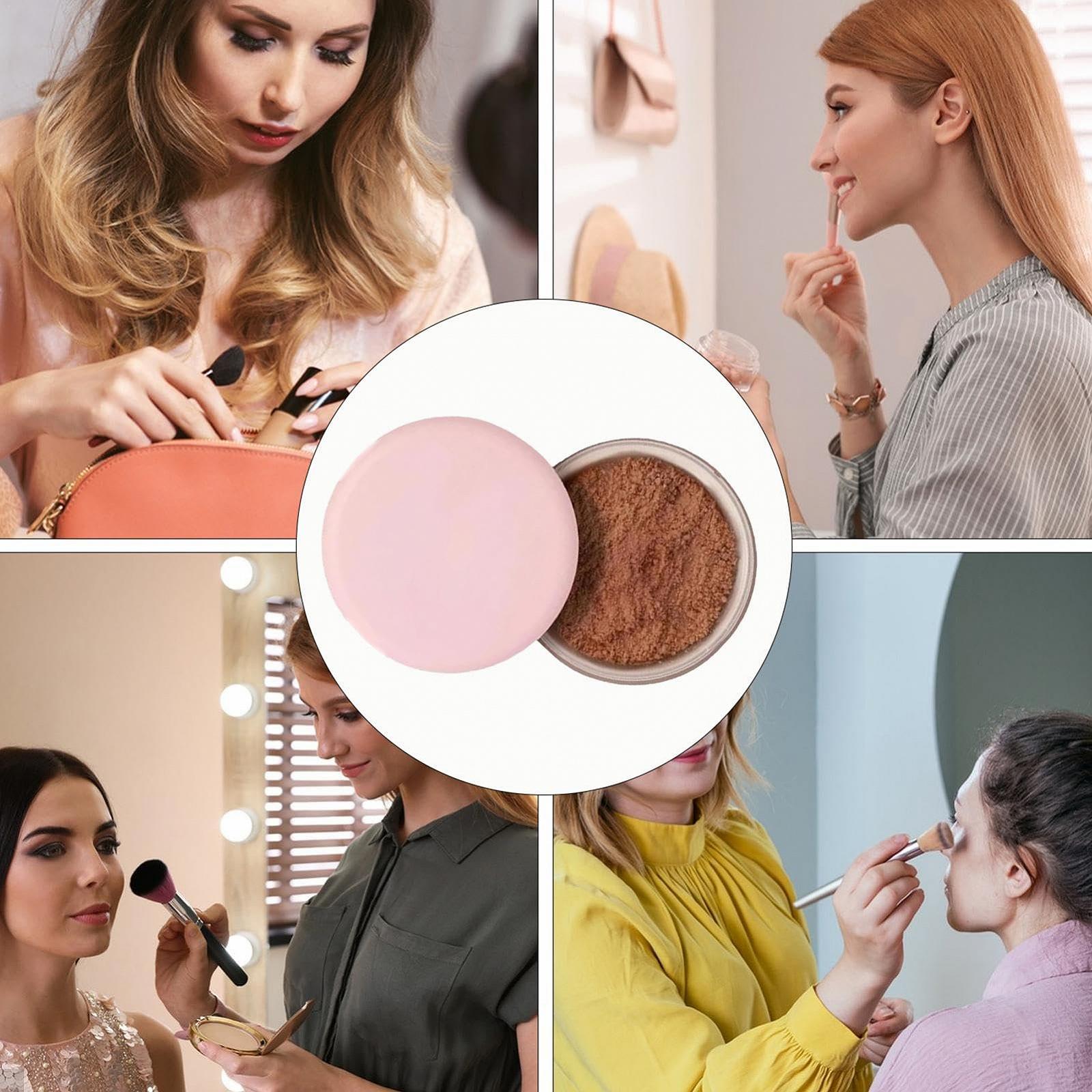 Пудра Allaura Beauty рожева, матуюча, водостійка для всіх типів шкіри, фото №5