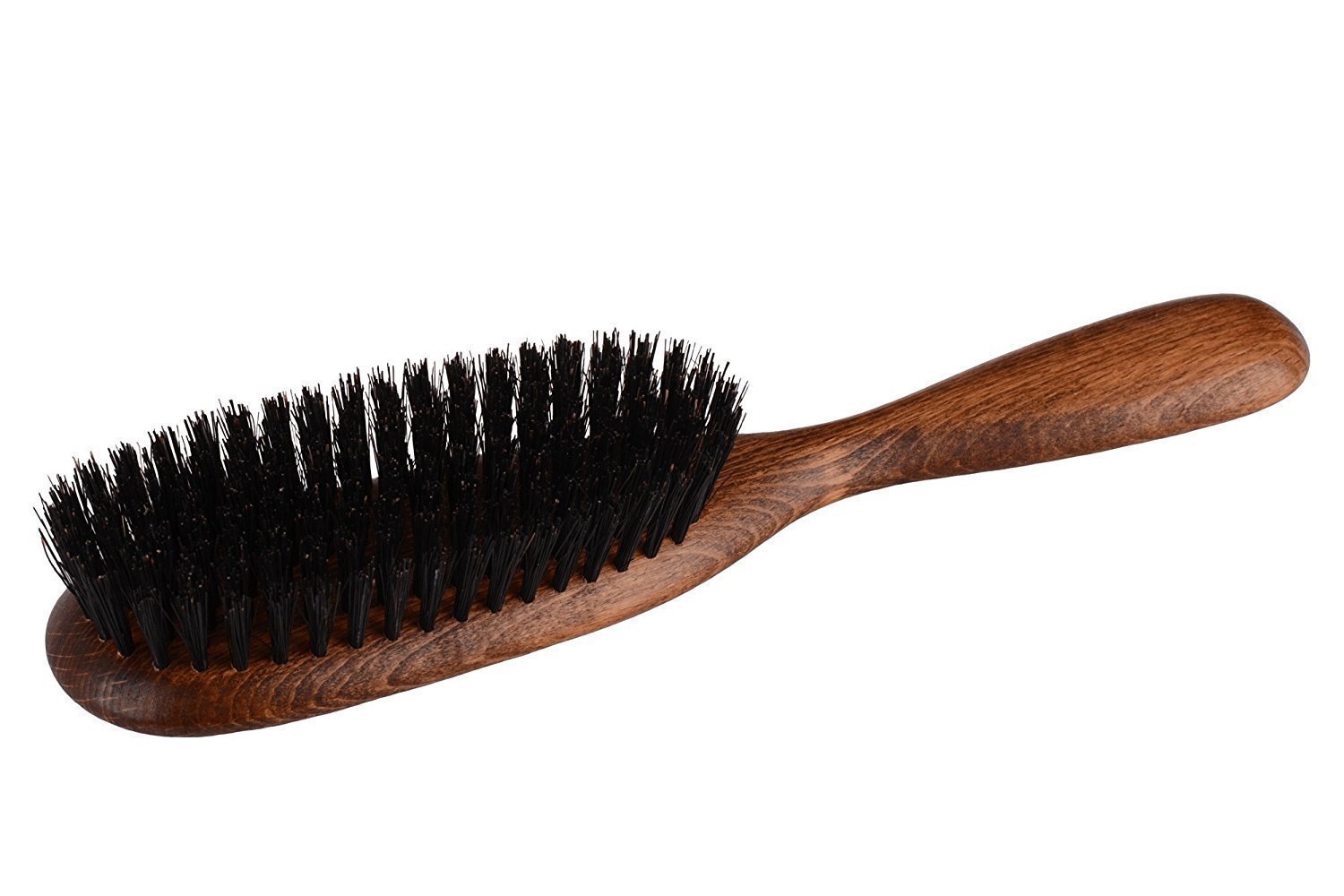 Щітка для волосся LUQX Special Pure Boar Bristles Extra Light 8 Rows Dark Brown, фото №1