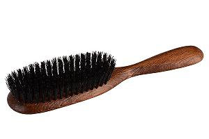 Щітка для волосся LUQX Special Pure Boar Bristles Extra Light 8 Rows Dark Brown - Фото 1