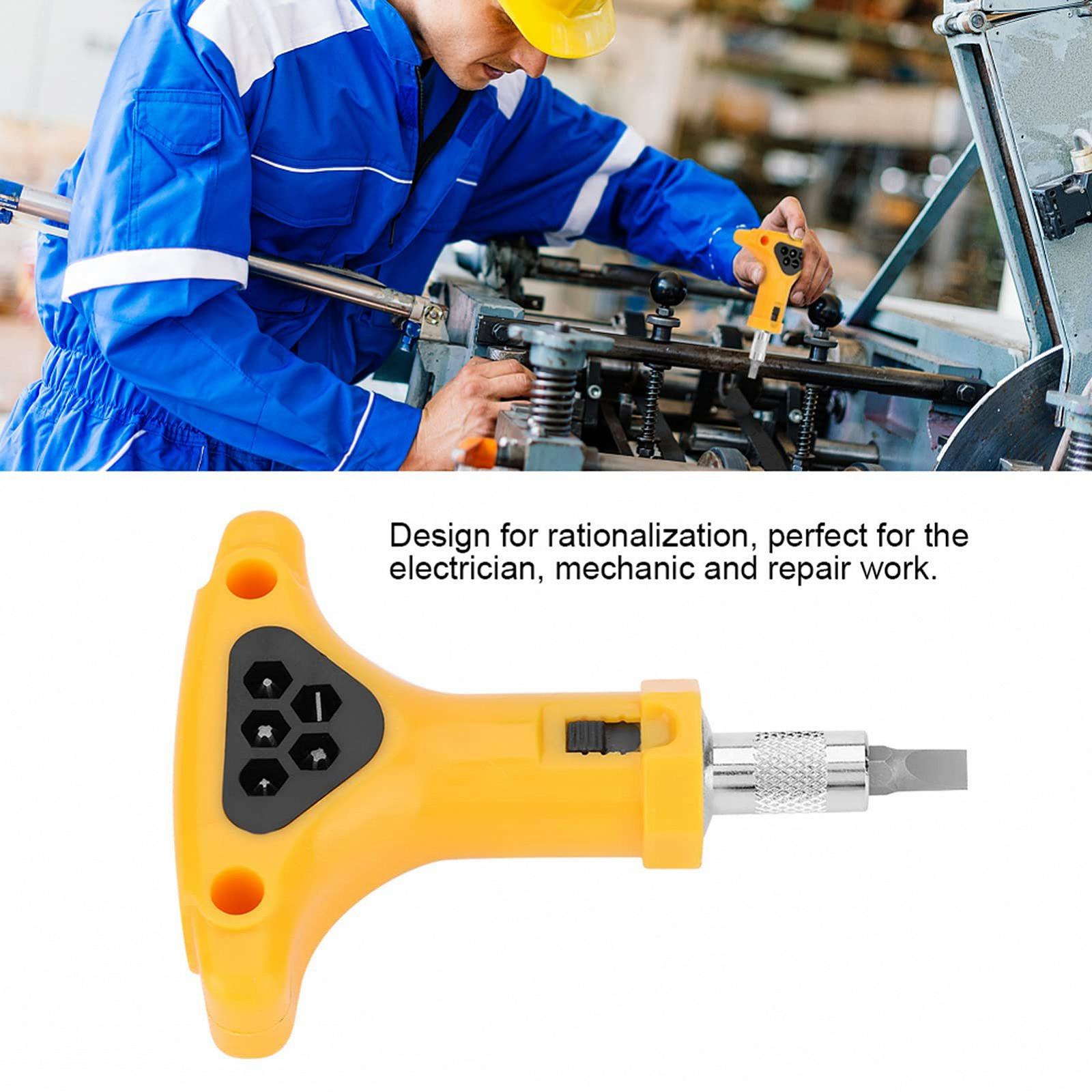 Набор отверток Bits 5 штук T тип ключ антискользящий шестигранник треугольная трещотка, фото №6