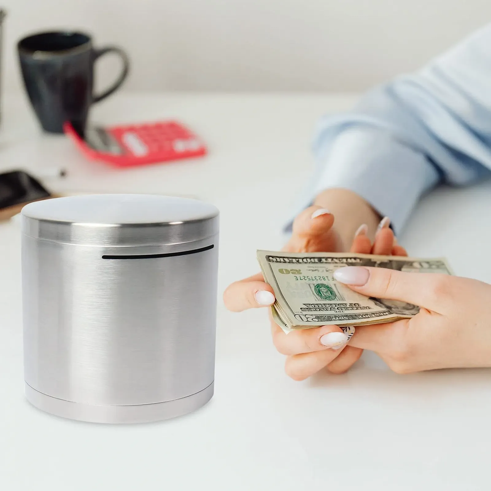 Скарбничка-сейф нержавіюча сталь невідкривна, фото №4