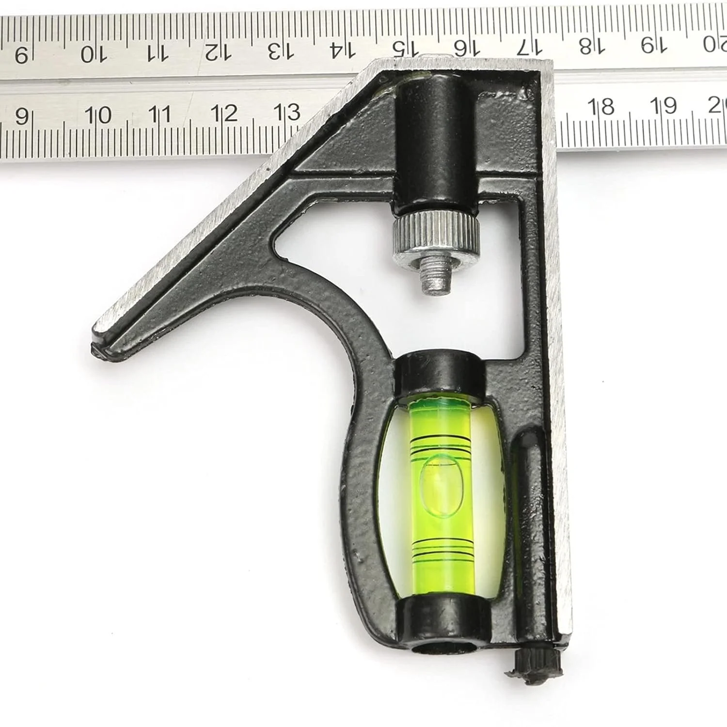 Універсальний кутник комбінований Starrett 11MH-300 / 300мм / Нержавіюча сталь/ 90°+45°/ Рівень / Сірий, фото №5 Універсальний кутник комбінований Starrett 11MH-300 / 300мм / Нержавіюча сталь/ 90°+45°/ Рівень / Сірий, фото №5