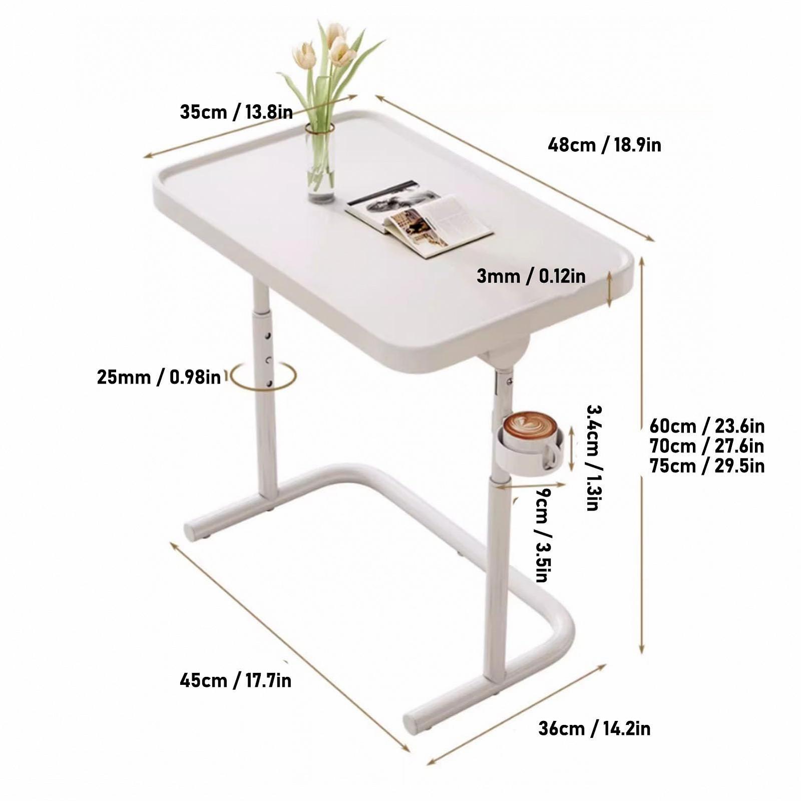 Підставка для ноутбука Fafeicy складана для телевізора, магнітна стільниця для гуртожитку, автодома, бежева, 3 рівні регулювання висоти, фото №7