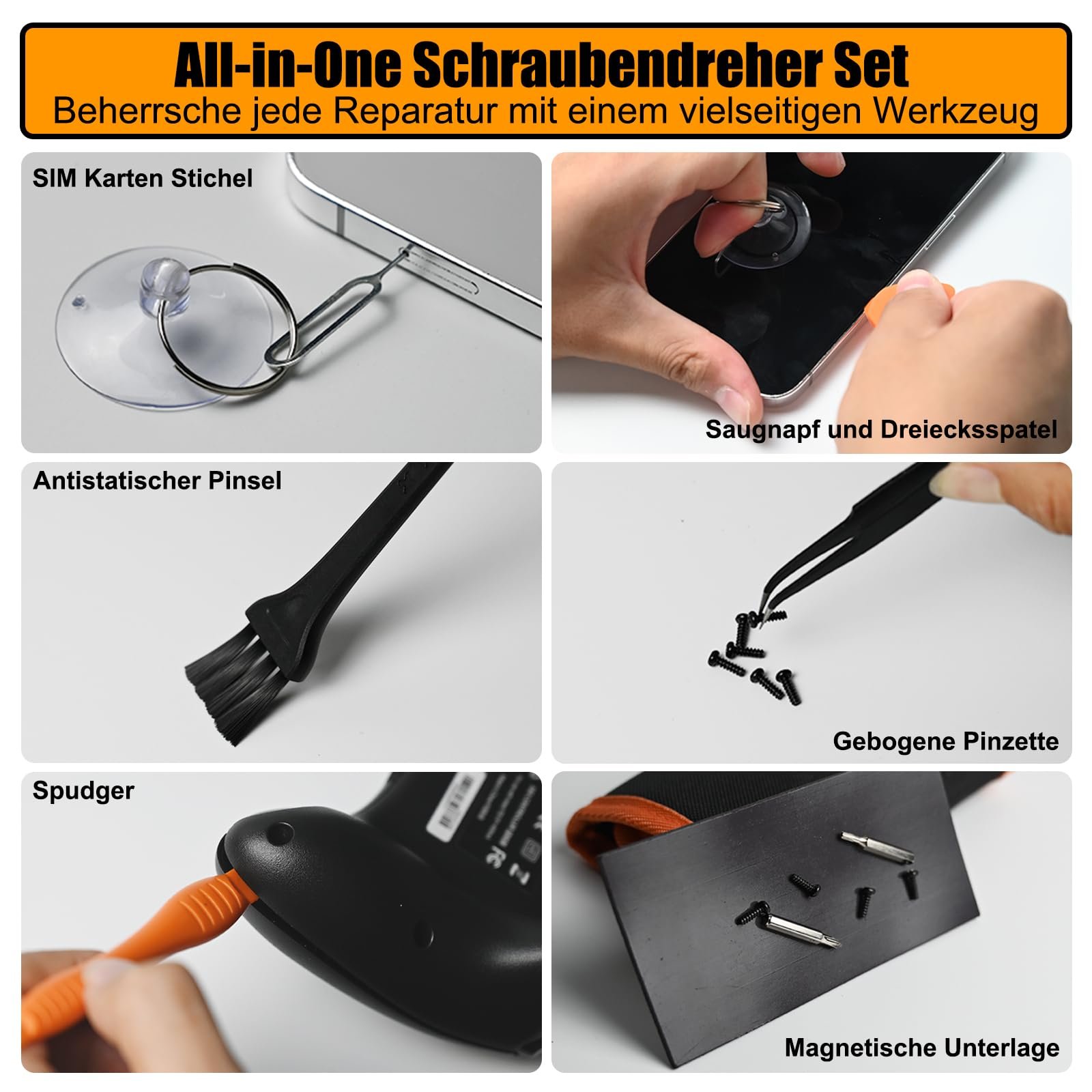 Набор отверток VCELINLK Precision Mechanic 38 в 1 магнитный с 30 битами, фото №6 Набор отверток VCELINLK Precision Mechanic 38 в 1 магнитный с 30 битами, фото №6