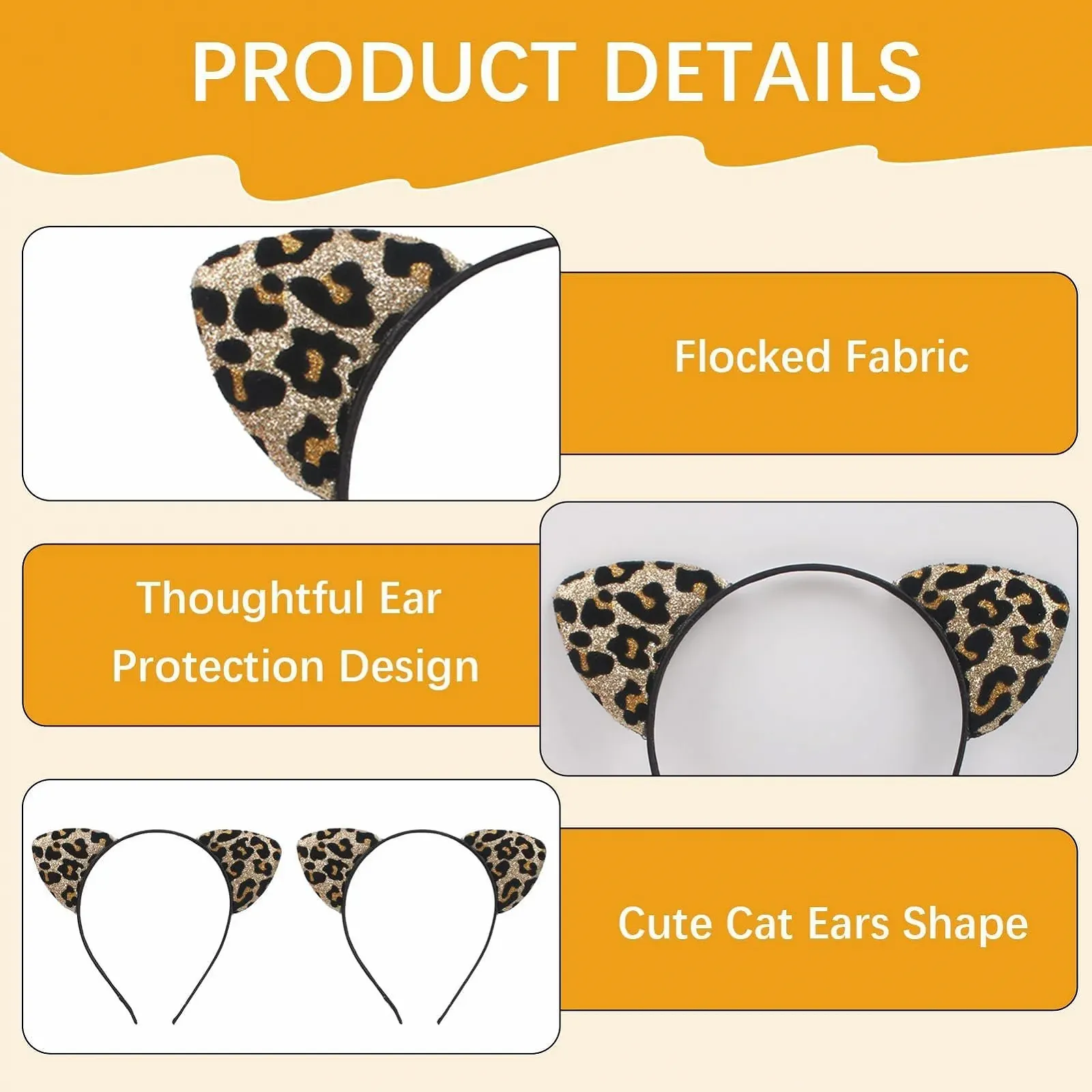 Обруч Леопардовый С ушами Leopard, фото №3