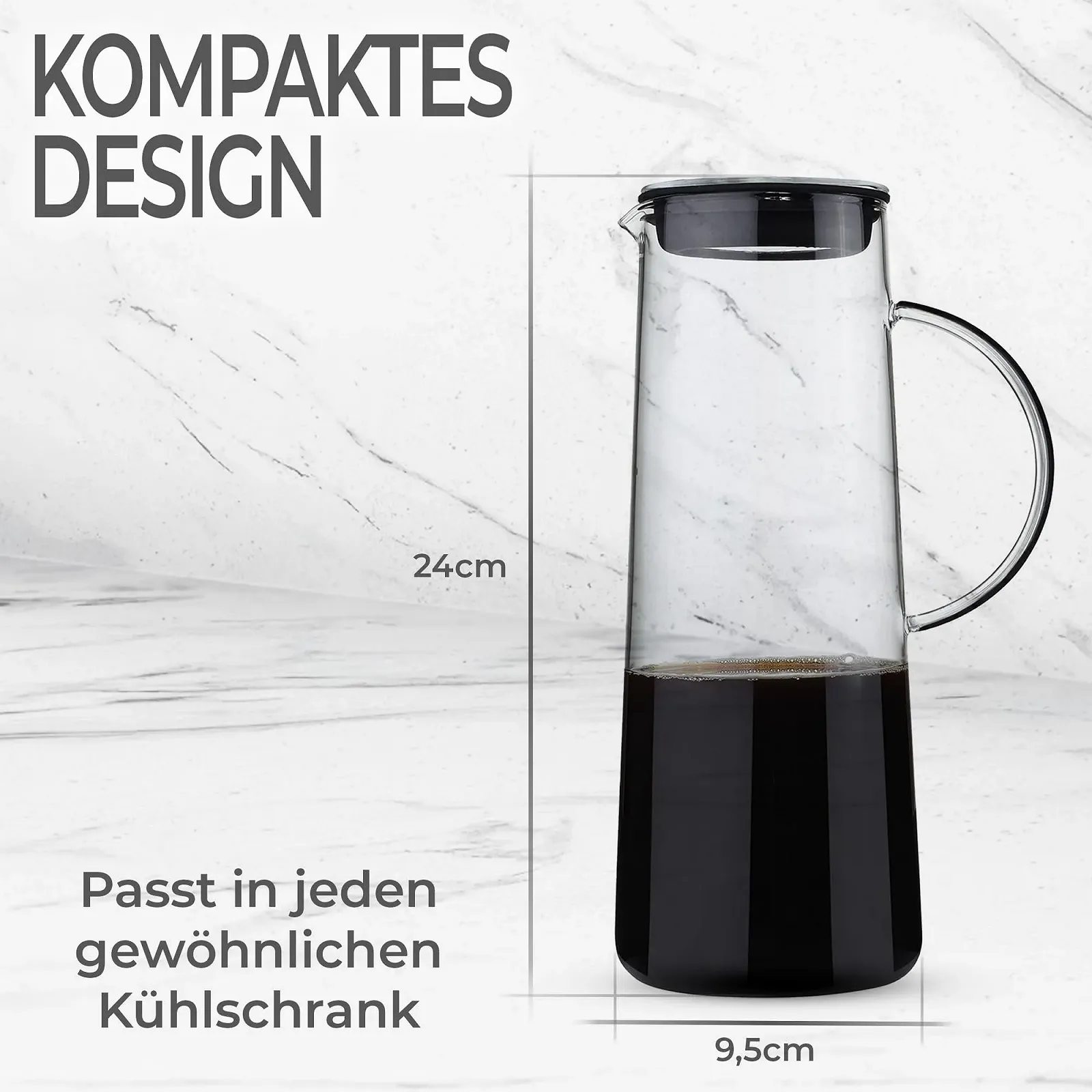 Кавник Zassenhaus Brew Скло 8 чашок Чорний, фото №3