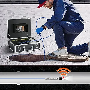 Промисловий ендоскоп для труб та каналізації VEVOR H6FTR-30R / 7" LCD / Кабель 30м / Камера 25мм IP68 / 4500 мАг / Запис DVR synthetic.ua - Фото 1
