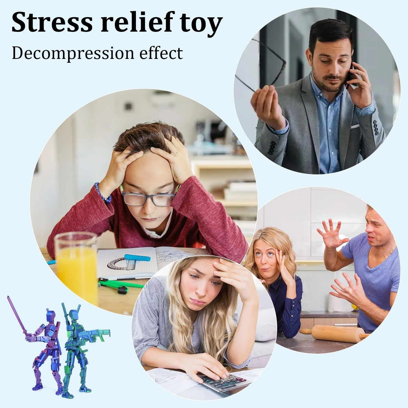 Набір фігурок Titan 13 T13 Lucky 13 2 шт. синій, фото №5