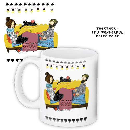 Кружки Presentville с принтом "Together is a wonderful place to be" 330 мл  KR_19L052, фото №1