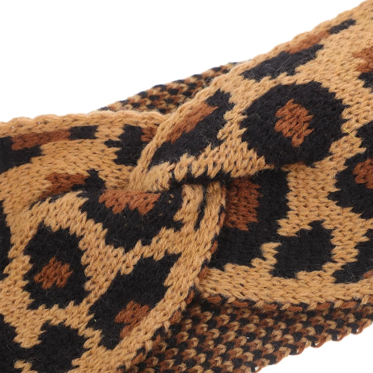 Пов'язка на голову Lurrose В'язана гачком Леопардовий принт, фото №6 Пов'язка на голову Lurrose В'язана гачком Леопардовий принт, фото №6