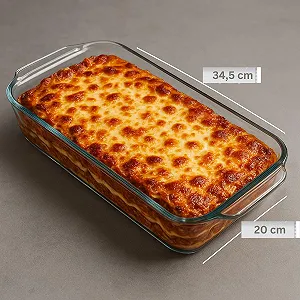 Форма для запекания стеклянная набор 3 предмета круглая малая прямоугольная квадратная synthetic.ua - Фото 1