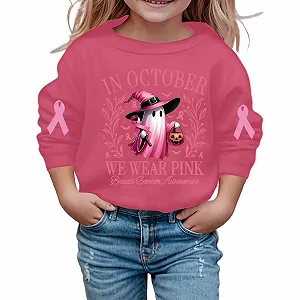 Пуловер для мальчиков Модный с милым принтом на Хэллоуин Повседневный свитшот с круглым вырезом и длинными рукавами для детей, размер 140 - Фото 1