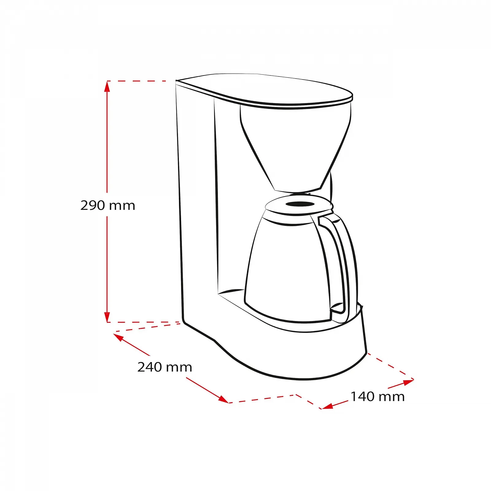 Фильтр-кофемашина Melitta Single 5 720-1 со стеклянным кофейником, капля-стоп, автоотключение, Черный, фото №3