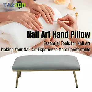 Підставка для рук для манікюру з мікрофібри Сіра synthetic.ua - Фото 1