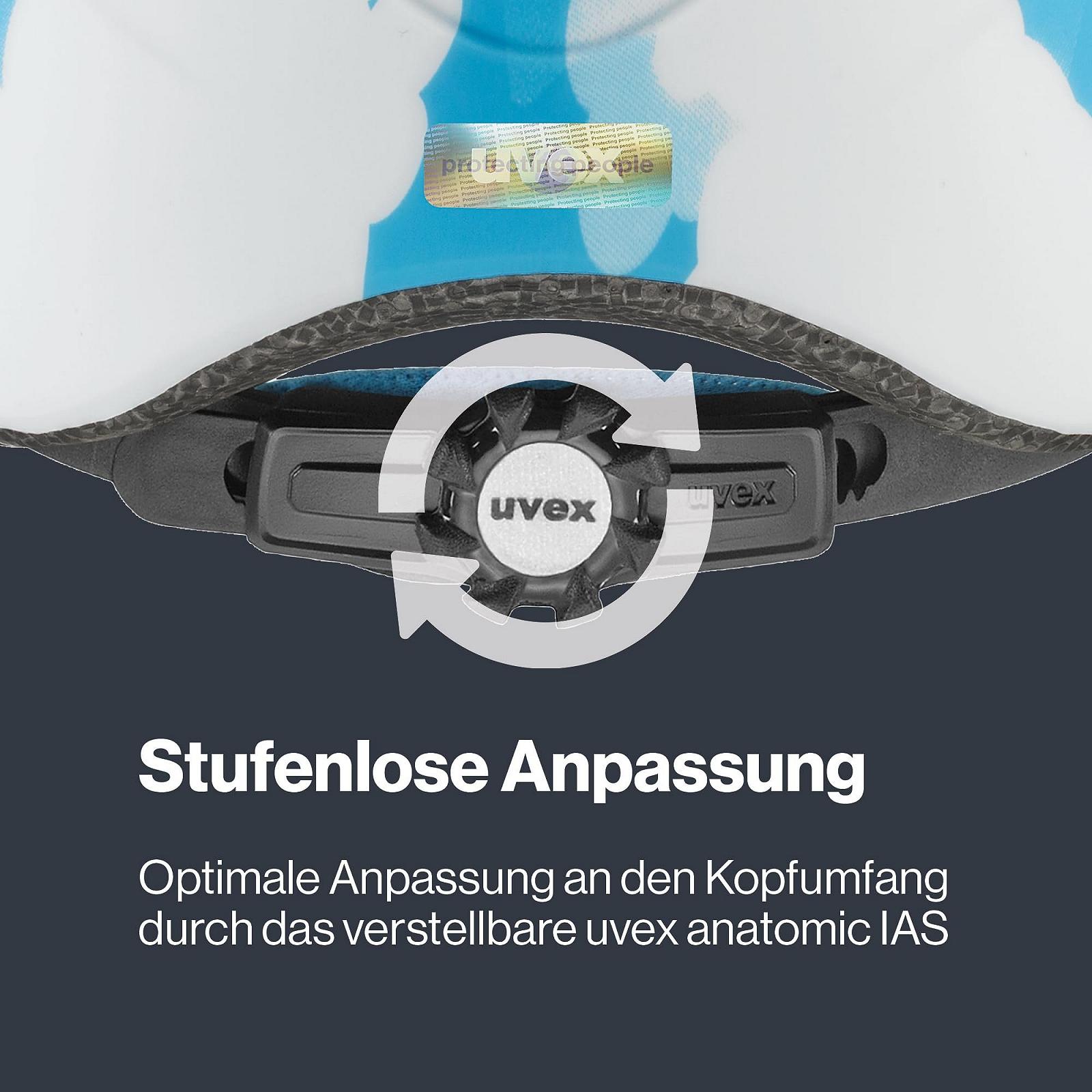 Шлем Uvex Kid 2 cc, регулируемый размер, с возможностью расширения с помощью LED-освещения, фото №5