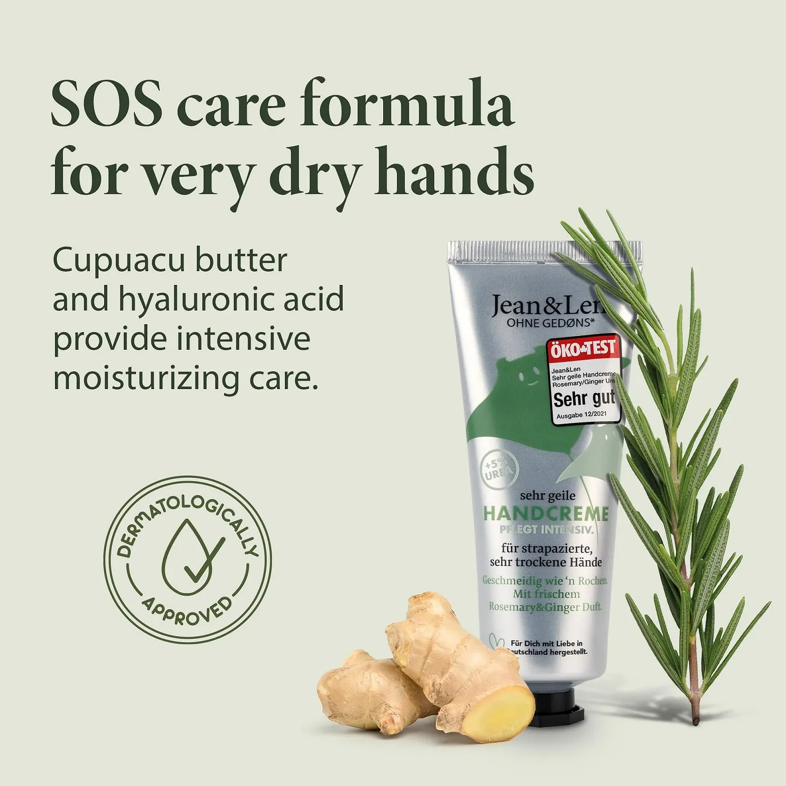 Крем для рук Jean & Len Rosemary & Ginger 75 мл, фото №6