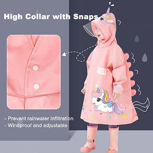 Детский дождевой плащ-пончо, мультяшная дождевая накидка, водонепроницаемая одежда для улицы с портативной сумкой, размер 5-6 лет synthetic.ua - Фото 1