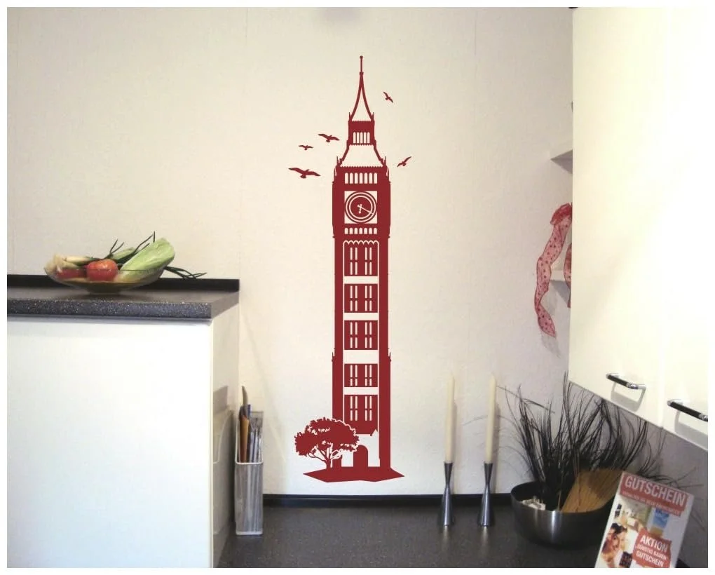 Наклейка на стену Часовая башня Биг-Бен, фото №3