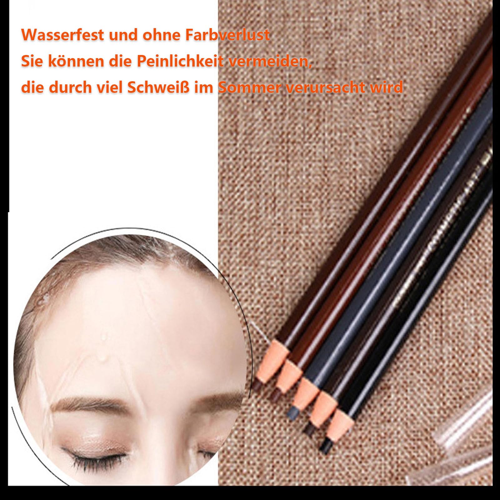 Олівець для брів Waterproof hairy drawing liquid м'який швидкосохнучий довговічний (5, коричневий), фото №2