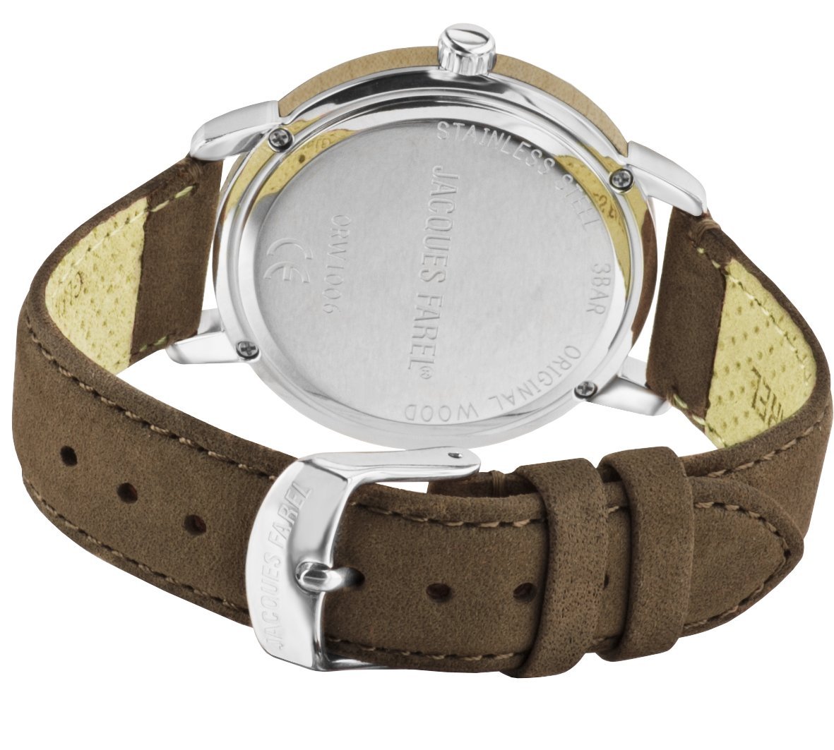 Жіночий годинник Дерев'яний Jacques FAREL Hayfield Maple Коричневий, фото №3