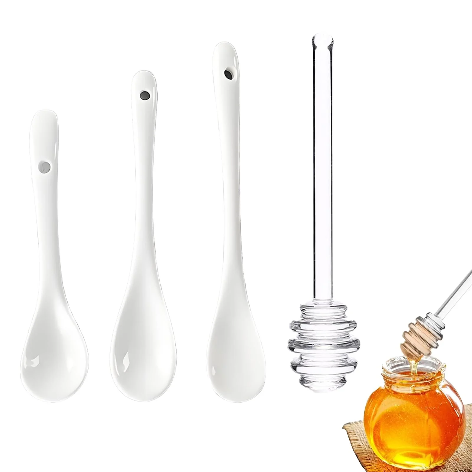 Ложка Фарфор Білий (3 шт. в наборі), фото №1