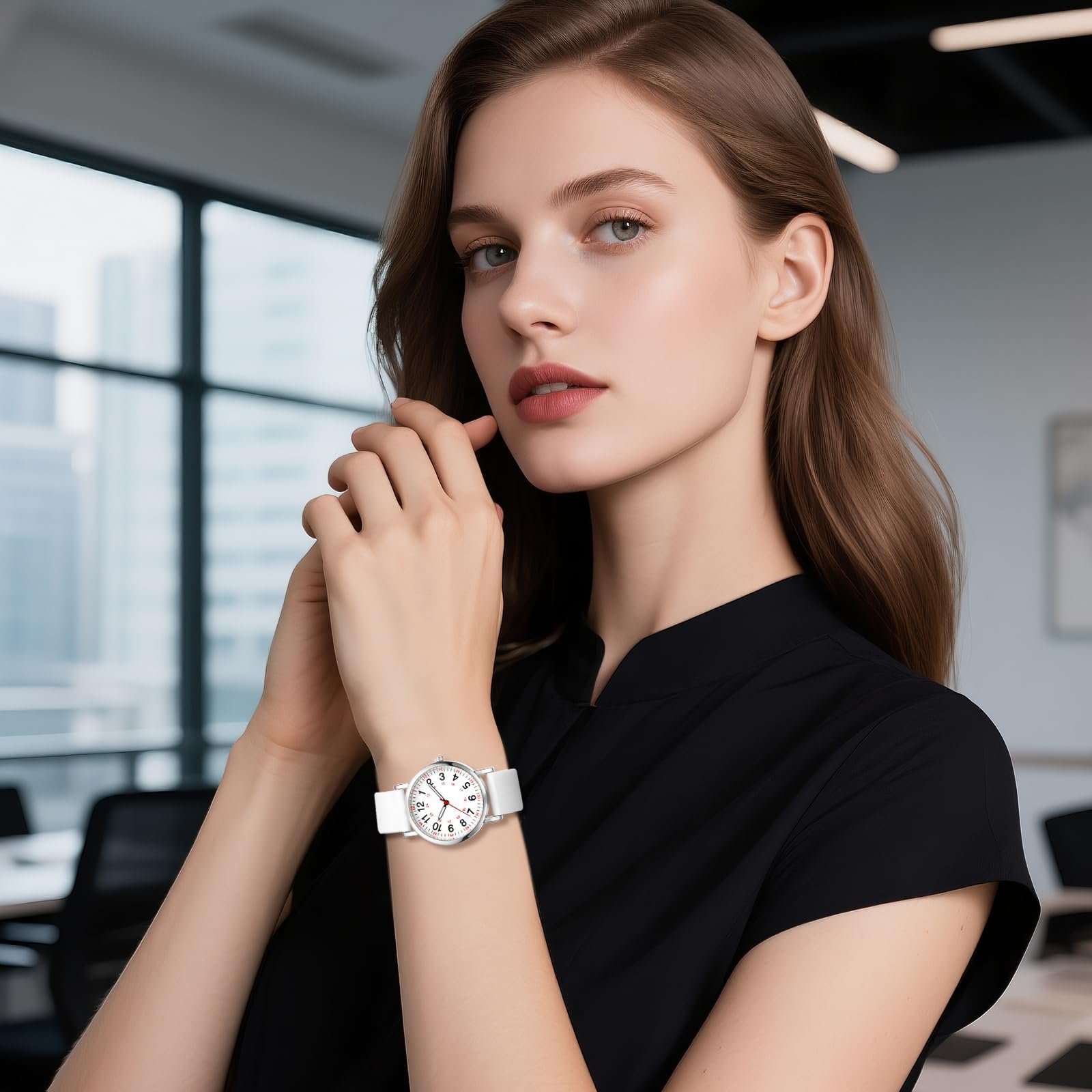 Жіночий годинник Силіконовий JewelryWe Аналоговий Кварцовий Пульсометр, фото №5