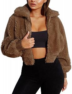 Пальто FANCYINN Жіноча зимова Teddy з лацканами synthetic.ua - Фото 1