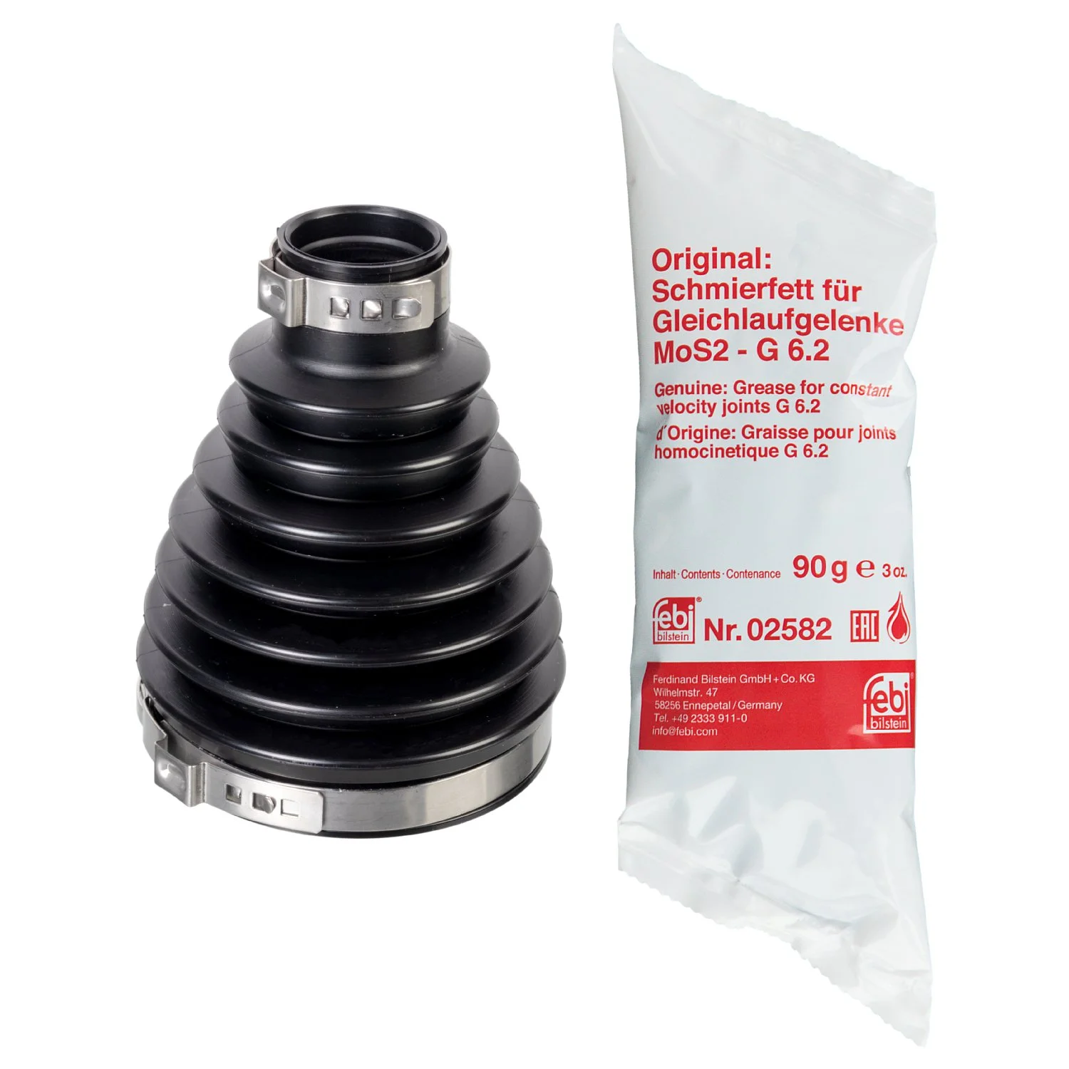 Комплект пильовика приводного вала FEBI BILSTEIN 176028 для RENAULT DACIA, зі сторони колеса, фото №1