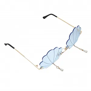 Сонцезахисні окуляри з мушлями (3 шт. в упаковці) PACKOVE, блакитні - Фото 1