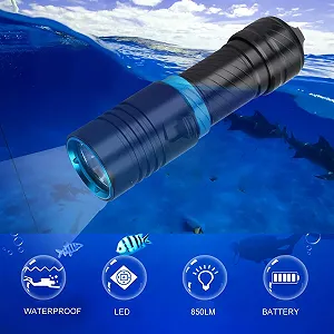 Ліхтар підводний Портативний LED 50 м Водонепроникний для кемпінгу полювання риболовлі 850 лм 200 м Дальність світіння synthetic.ua - Фото 1