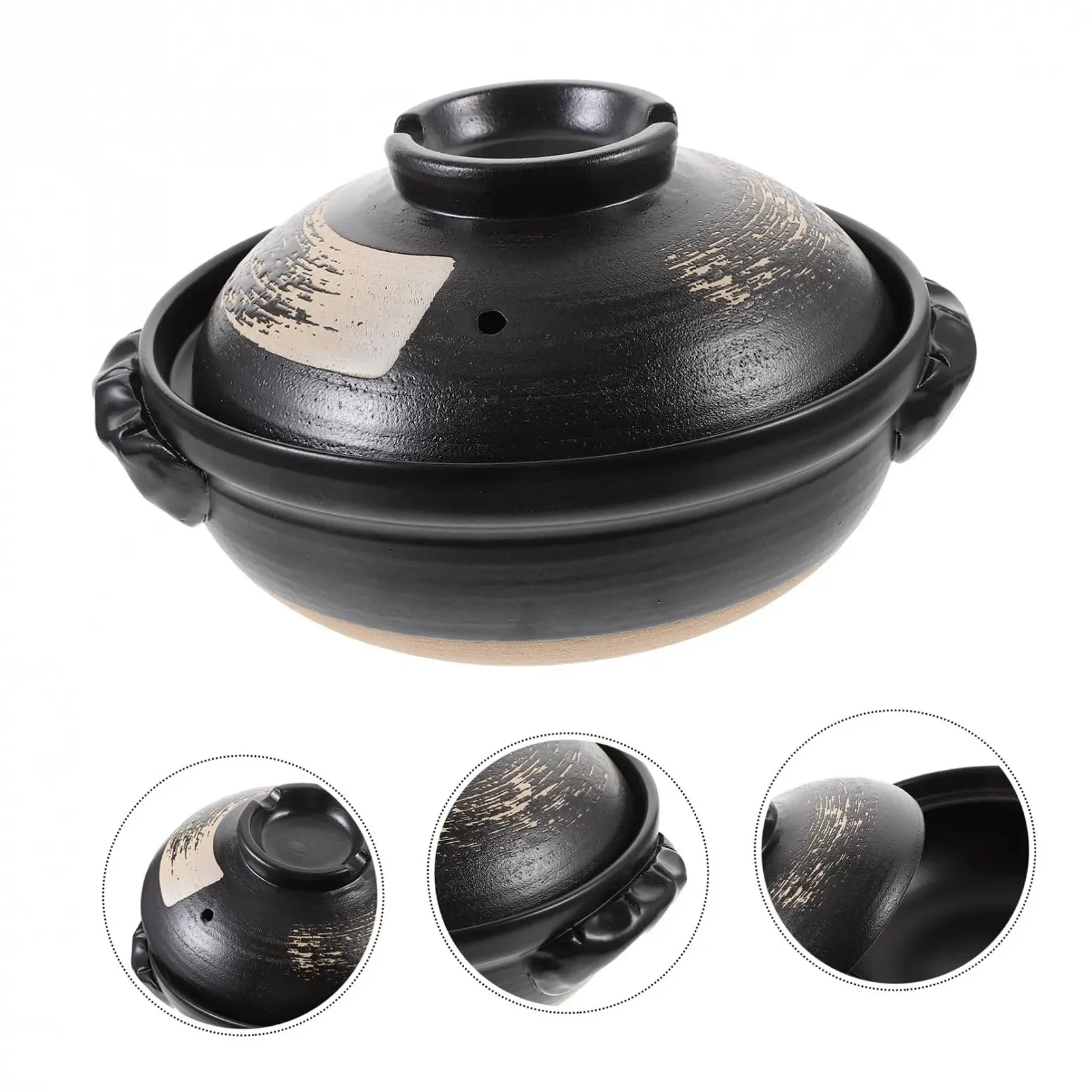 Каструля для супу Керамічна 900 мл з вентиляційними отворами, фото №3