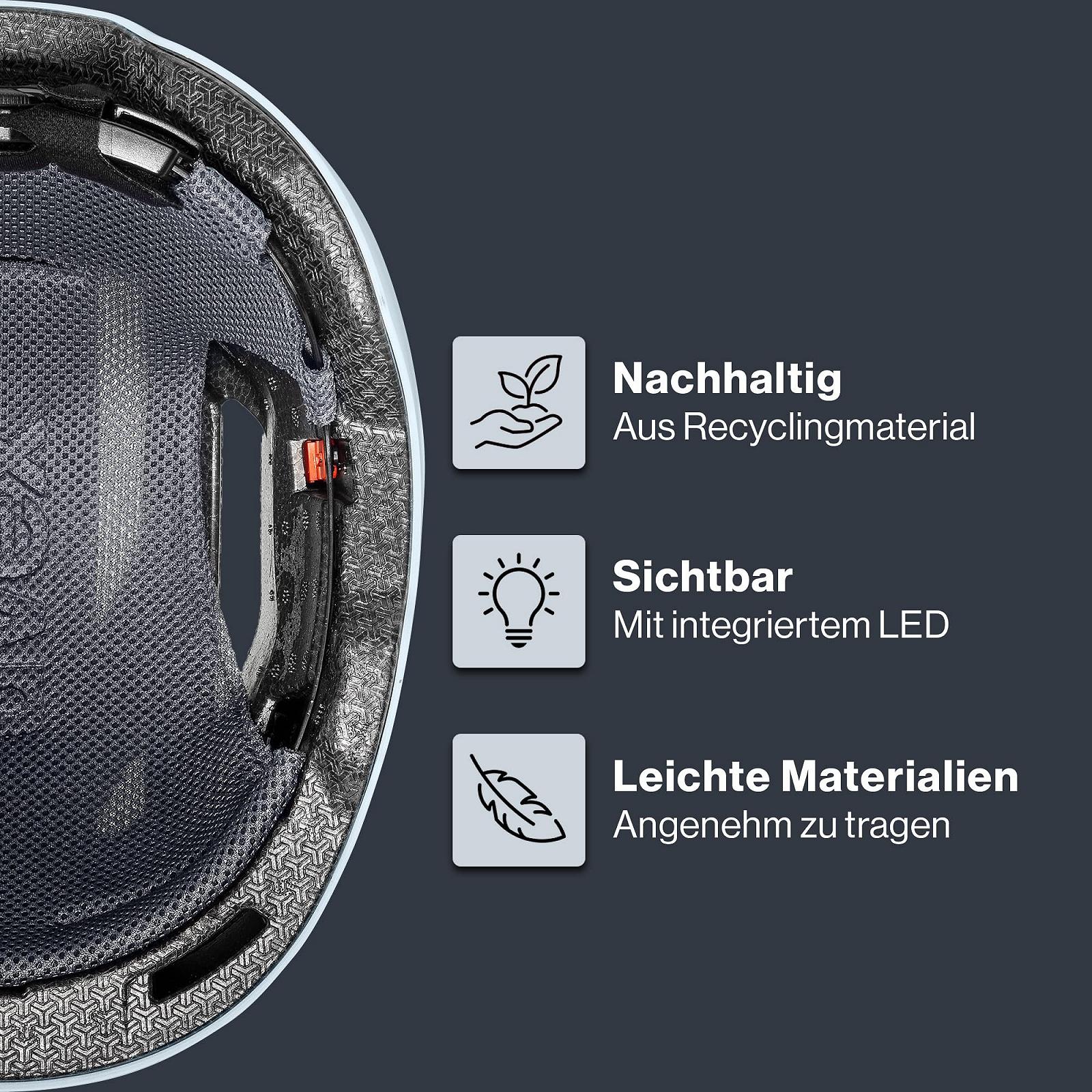 Шлем Велосипедный uvex urban planet Sustainable LED Для Мужчин и Женщин, фото №5