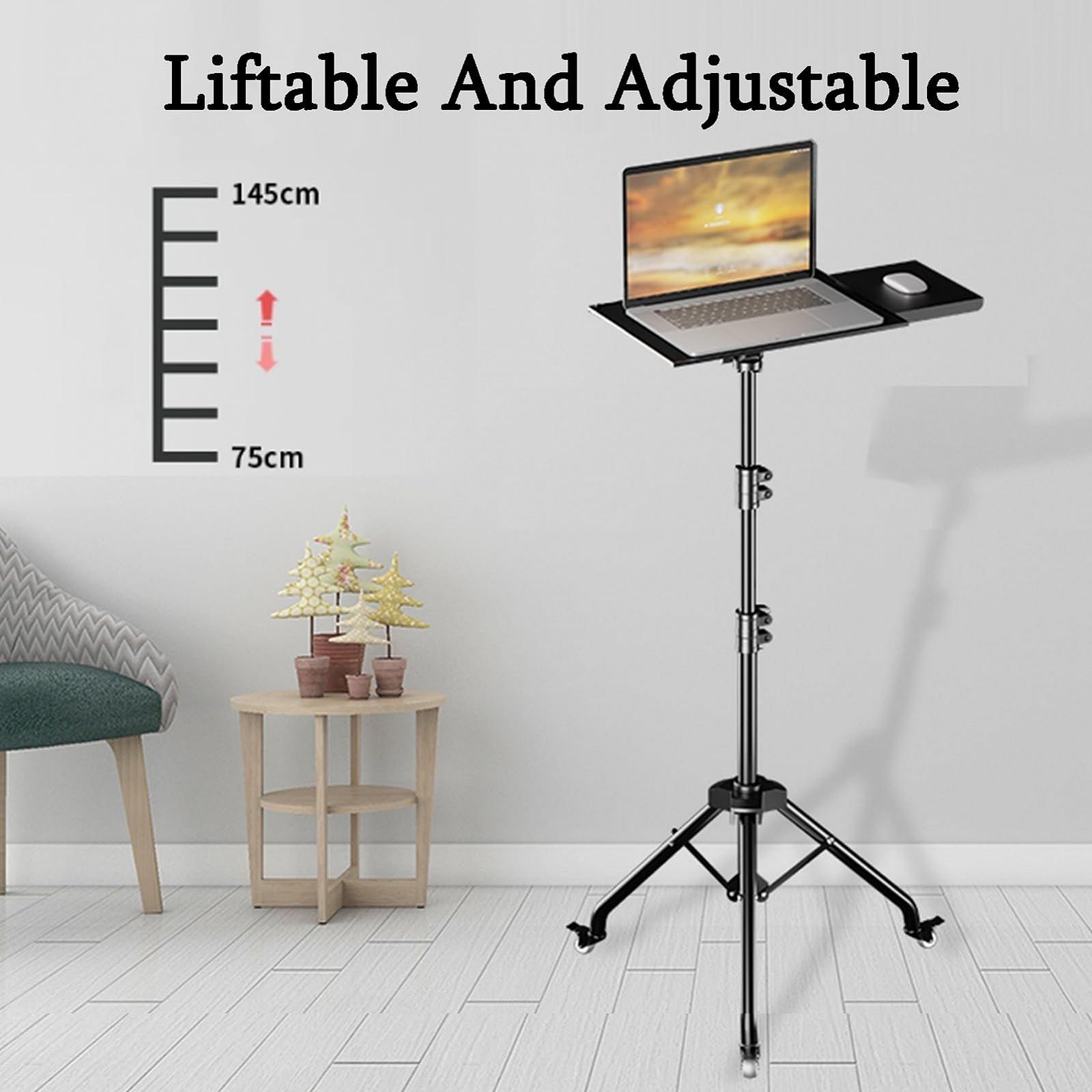 Напольная подставка для ноутбука, подвижная компьютерная подставка из алюминиевого сплава, регулируемая рабочая станция, для дома, офиса, улицы, проста в использовании, фото №3