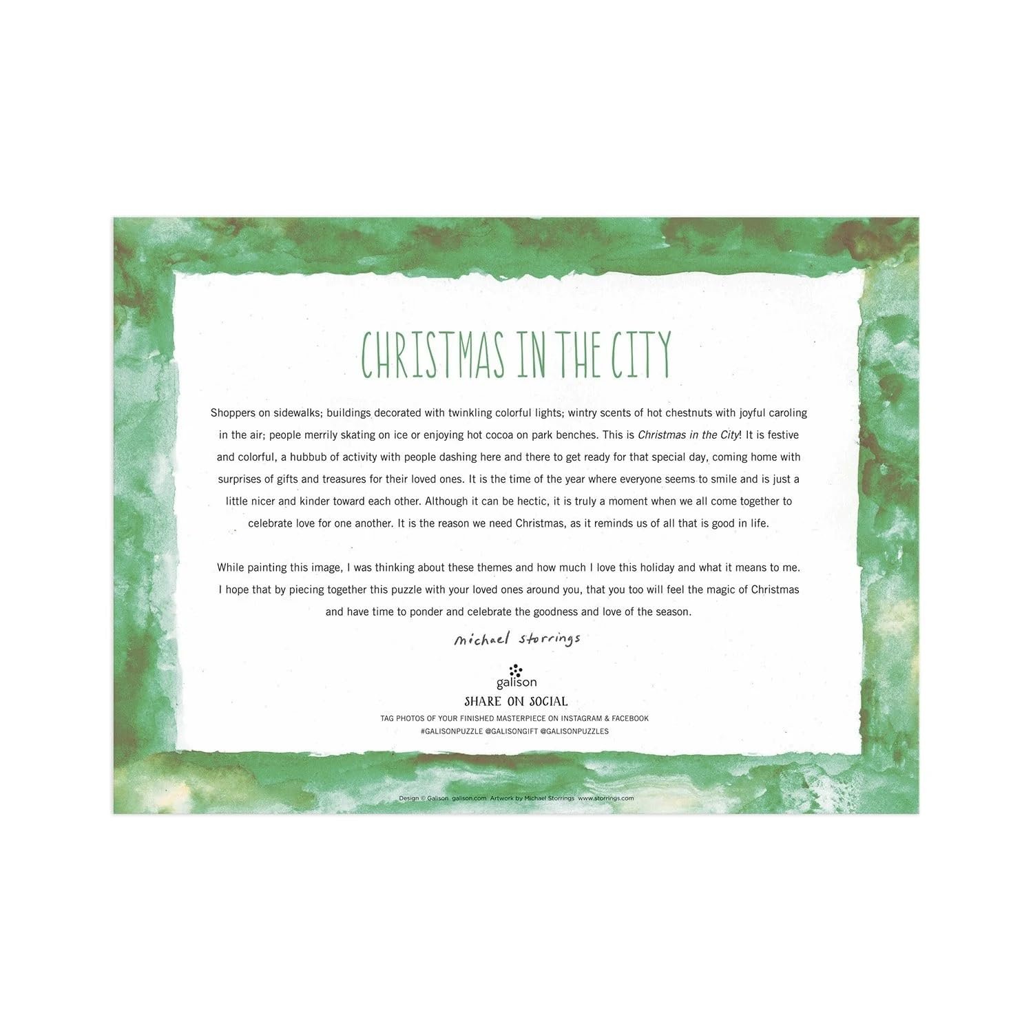 Пазл Galison Mudpuppy Michael Storrings Christmas in the City 1000 деталей, фото №3