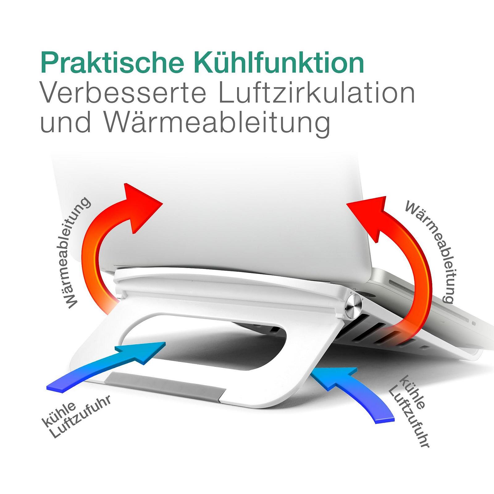 Підставка для ноутбука CELLONIC Регульована Портативна для ноутбуків/планшетів до 17 дюймів ABS з вентиляцією, фото №4
