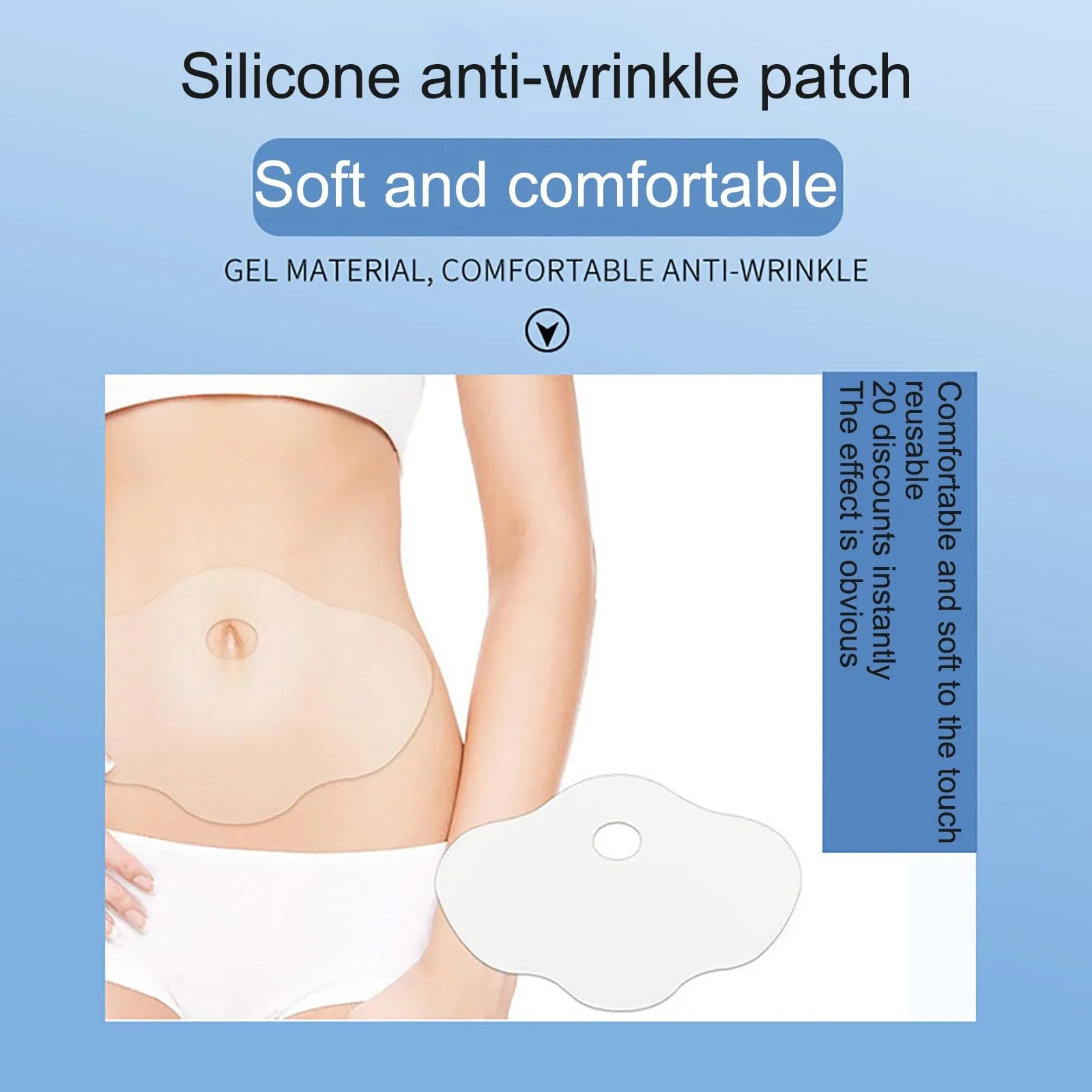 Пластир проти зморшок MKNZOME, 1 шт, Силіконовий для зменшення зморшок шкіри, фото №2