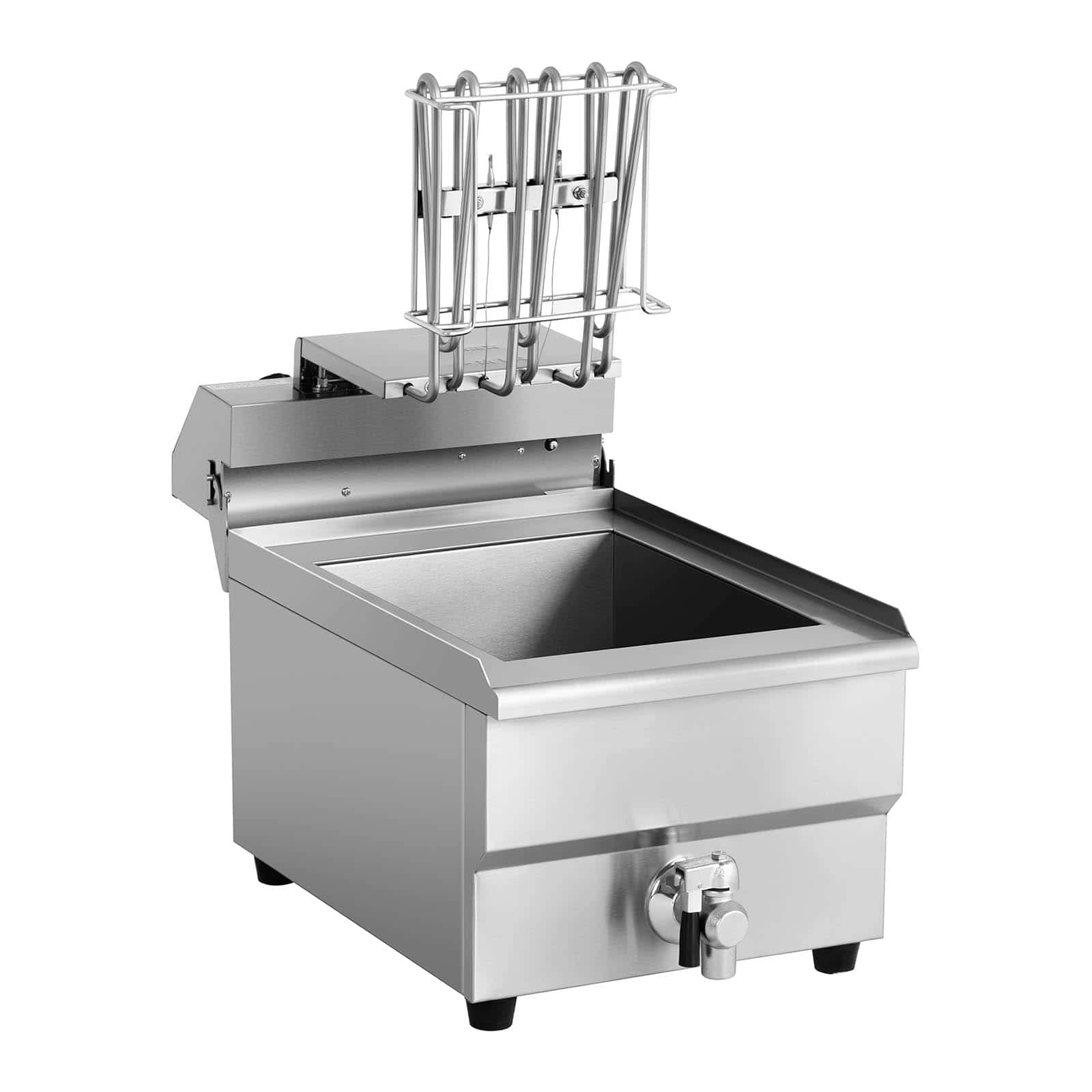 Фритюрница Royal Catering RCEF-16EHB Электрическая 16 Литров - 6000 Вт - Сливной кран - Холодная зона - Нержавеющая сталь, фото №3 Фритюрница Royal Catering RCEF-16EHB Электрическая 16 Литров - 6000 Вт - Сливной кран - Холодная зона - Нержавеющая сталь, фото №3