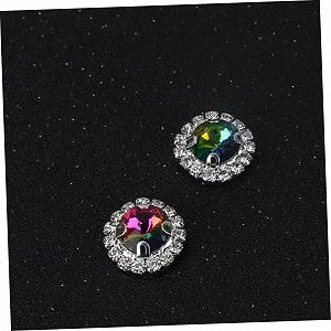 Стразы Плоские Круглые Для Рукоделия 20 штук Разноцветные кристаллы для декора стола для свадеб и вечеринок Изготовление украшений Аксессуары для самоделок synthetic.ua - Фото 1