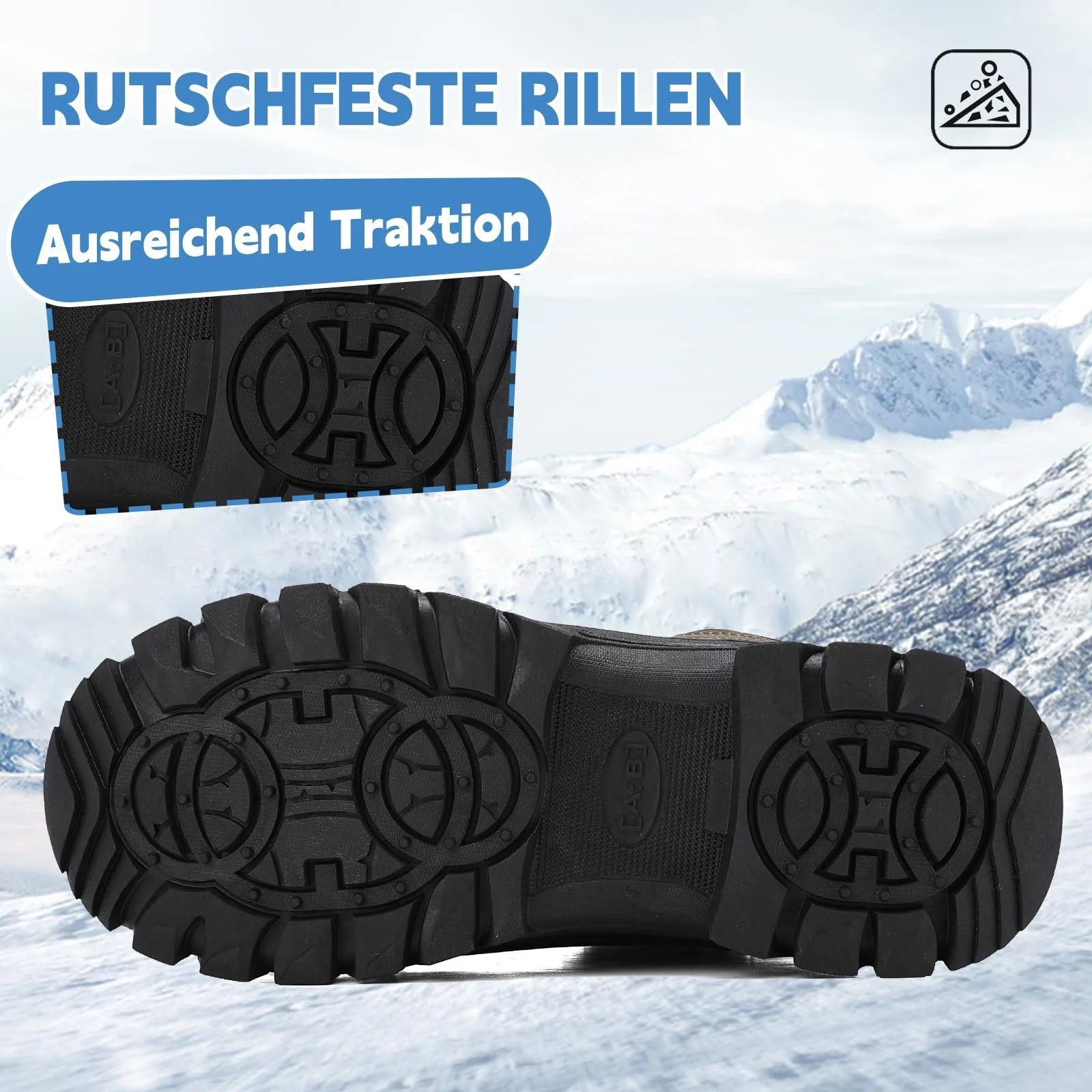 Черевики AX BOXING Зимові Черевики для хлопчиків, похідні Черевики, утеплені зимові черевики, дитячі теплі Черевики для трекінгу, нековзкі зимові Черевики для вулиці EU 34-40, фото №5